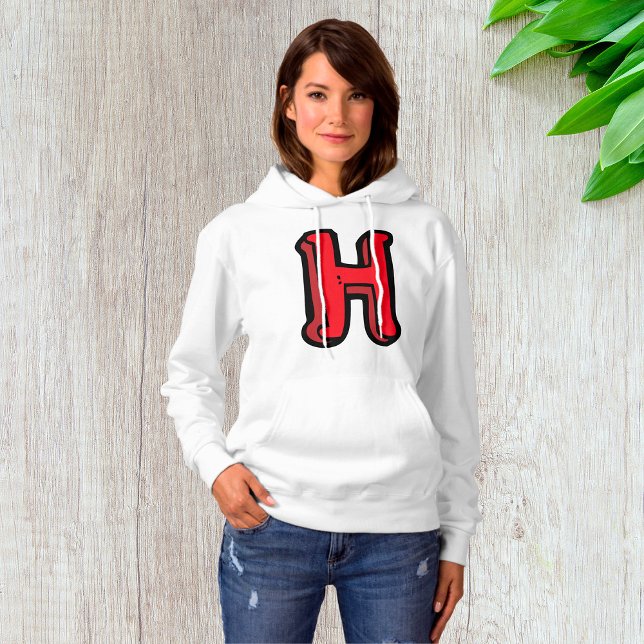 Pull À Capuche Lettre rouge gras H Fun Alphabet (Créateur téléchargé)