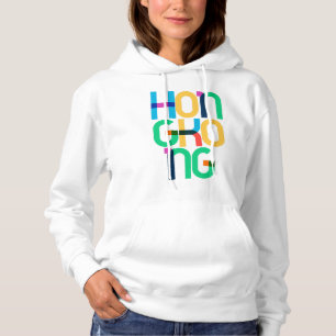Pull À Capuche Lettres Pop Art Hong Kong Chine
