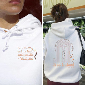 Pull À Capuche Libre en effet en Jésus boho arc-en-ciel fleuri ch