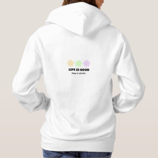Pull À Capuche life and flowers t-shirt