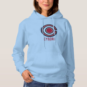 Pull À Capuche Ligue de Justice Symbole de cyborg brosse et dem