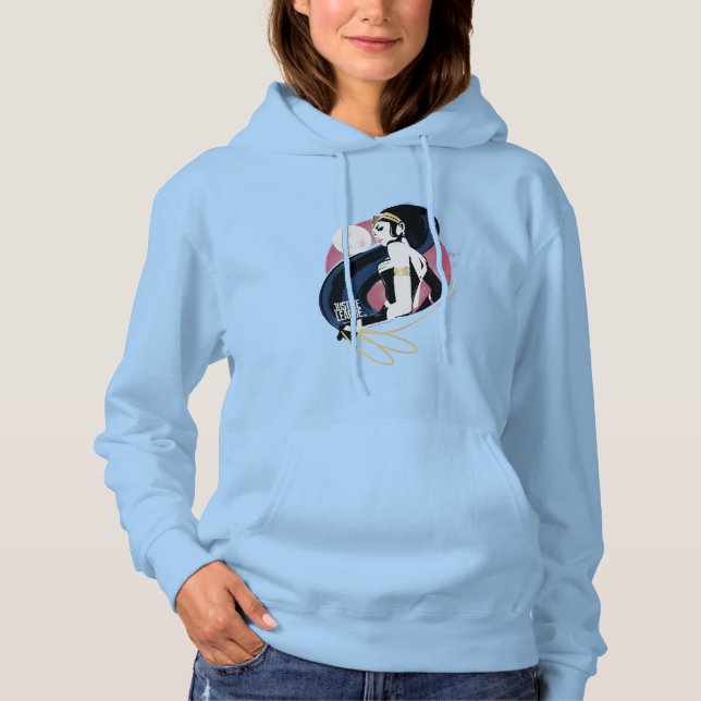 Pull À Capuche Ligue de Justice | Wonder Woman Profil Pop Art (Devant)