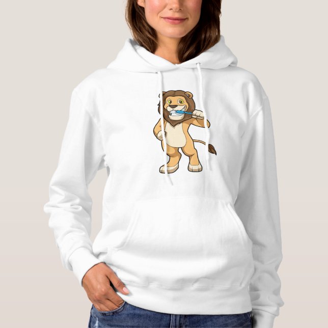Pull À Capuche Lion avec brosse à dents (Devant)