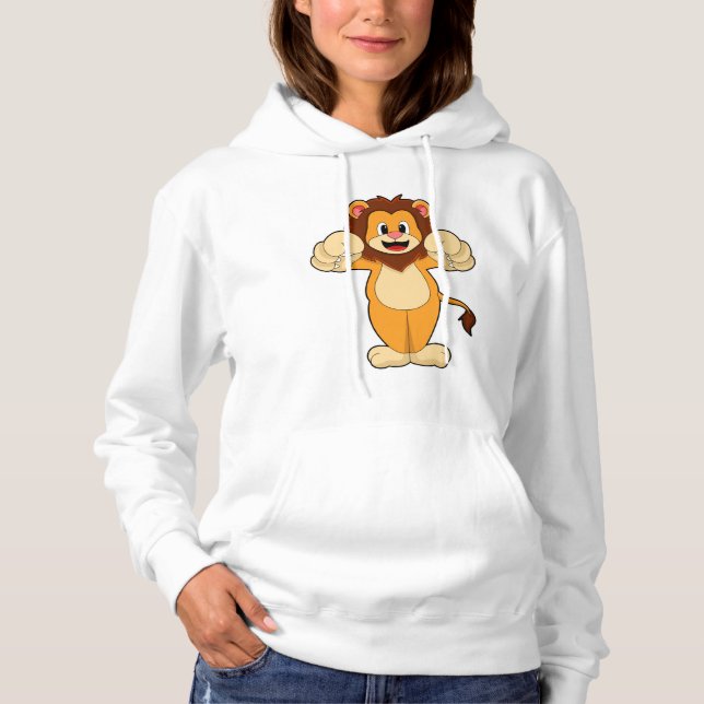 Pull À Capuche Lion avec de grosses cales (Devant)
