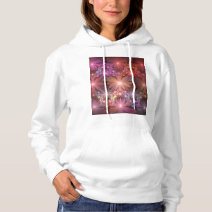 Pull À Capuche Lit De Fleurs Coloré brillant Abstrait Fractage Ar