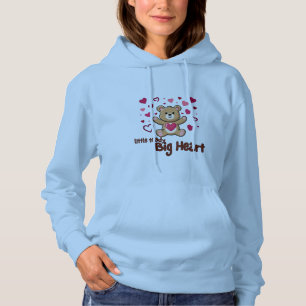 Pull À Capuche "Little Teddy Big Heart" Ourson Mignon Femmes 