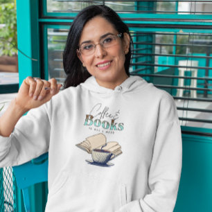 Pull À Capuche Livres vintages et café   Penser à votre sujet