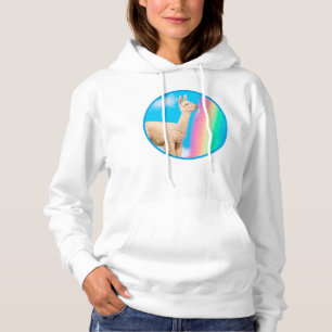 Pull À Capuche Llama Licking Rainbow