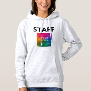 Pull À Capuche Logo des membres du personnel féminin Ash Grey Swe