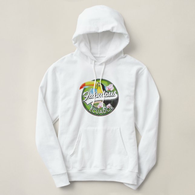 Pull À Capuche Logo Explorez l'Équateur fabuleux (Design devant)