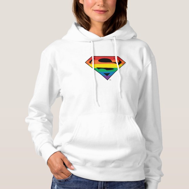 Pull À Capuche Logo Rainbow de Superman (Devant)