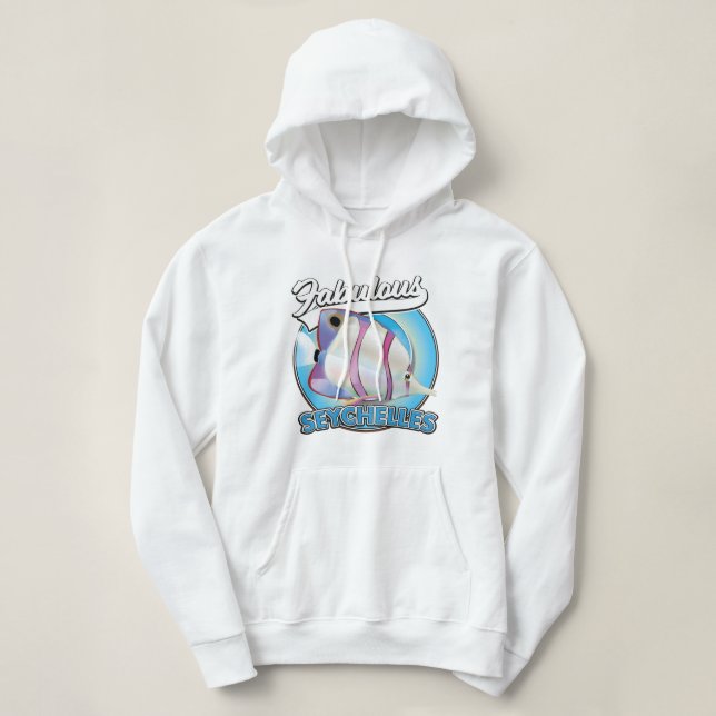 Pull À Capuche Logo rétro fabuleux des Seychelles (Design devant)