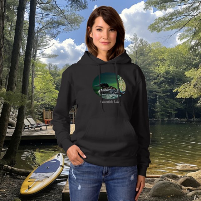 Pull À Capuche Loon Family Butterfield Lake (Créateur téléchargé)