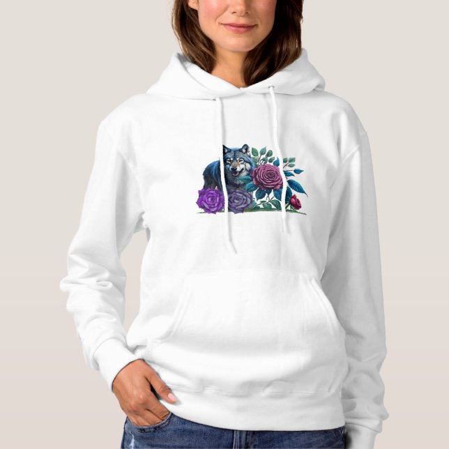 Pull À Capuche Loup2 : (Devant)