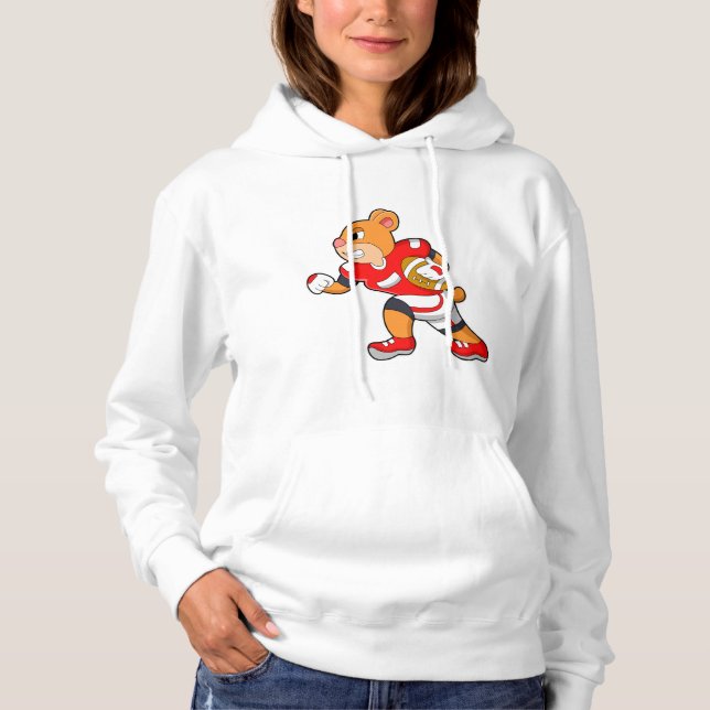 Pull À Capuche L'ours dans les sports de football (Devant)