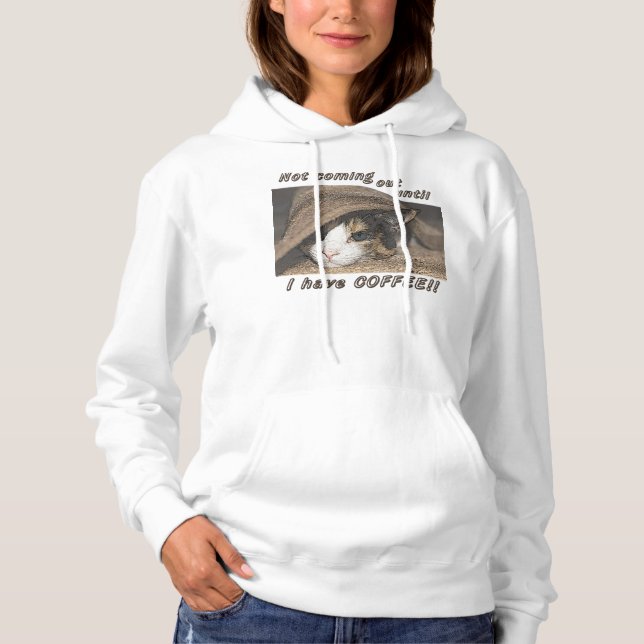 Pull À Capuche Macy veut aussi du café (Devant)