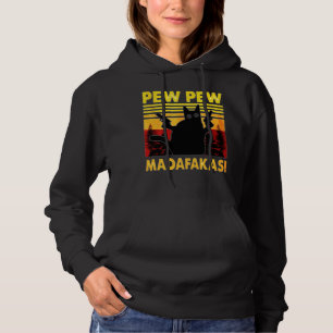 Pull À Capuche Madafakas Pew Pew Pew Chat vintage