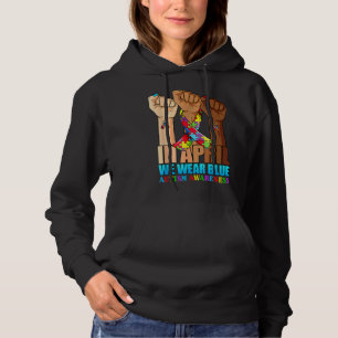 Pull À Capuche Mains En Avril Nous Portons Bleu Sensibilisation s