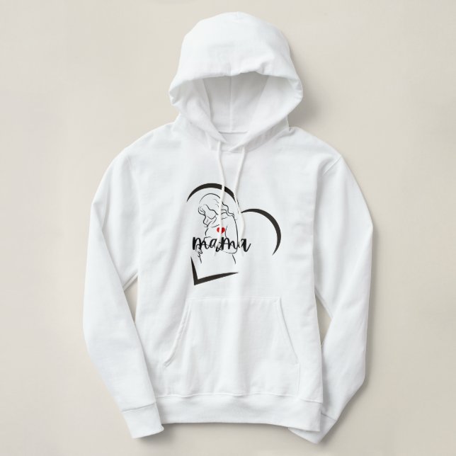 PULL À CAPUCHE MAMA (Design devant)