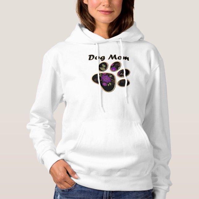 Pull À Capuche Maman de chien avec Paw (Devant)