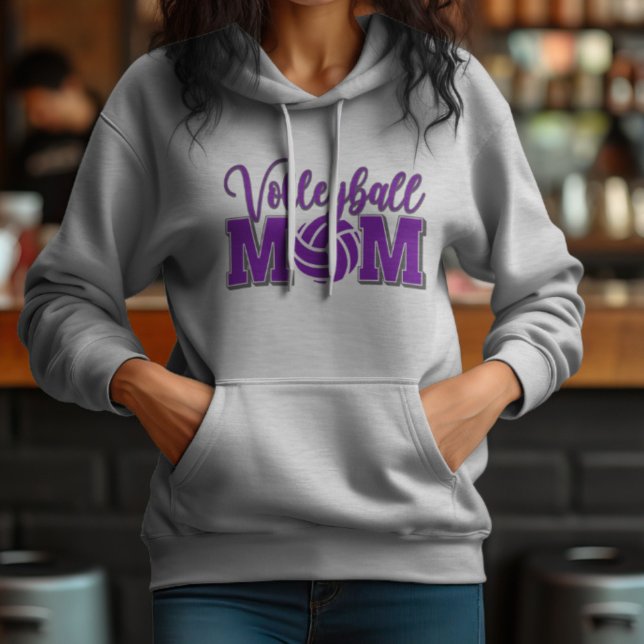 Pull À Capuche Maman de volleyeuse en violet  (Créateur téléchargé)