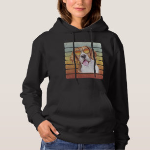 Pull À Capuche Maman Papa Beagle Rétro Vintage Coucher de Soleil
