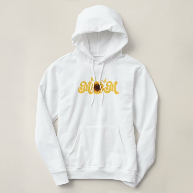 Pull À Capuche Maman Papillon de tournesol (Design devant)