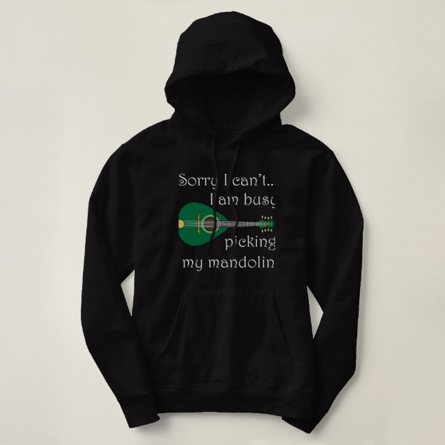 Pull À Capuche Mandolin Lover Picking Bluegrass Music Notes (Design devant)