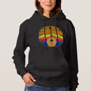Pull À Capuche Mandolin Lover Vintage Mandolin Retro Sunset Funny