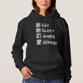 Pull À Capuche Mangez Sleep Anime Repea, Drôle Japonais Manga Don