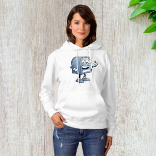 Pull À Capuche Mascotte de boîte aux lettres joyeux bleu caractèr