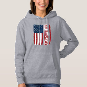 Pull À Capuche Meilleur Papi Patriote Drapeau Vector Design_1