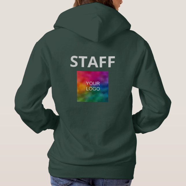 Pull À Capuche Membres de l'équipage de l'entreprise Logo Ici Fem (Dos)