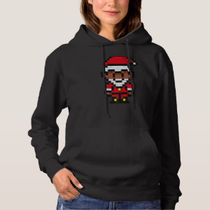 Pull À Capuche Mens Xmas Laides Avec Père Noël Pixel Caracter Pou