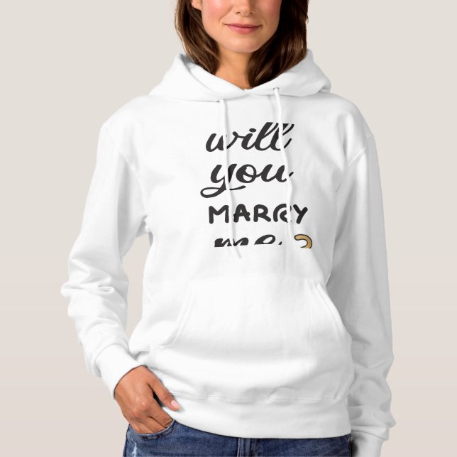 Pull À Capuche M'épouseras-tu ? (Devant)