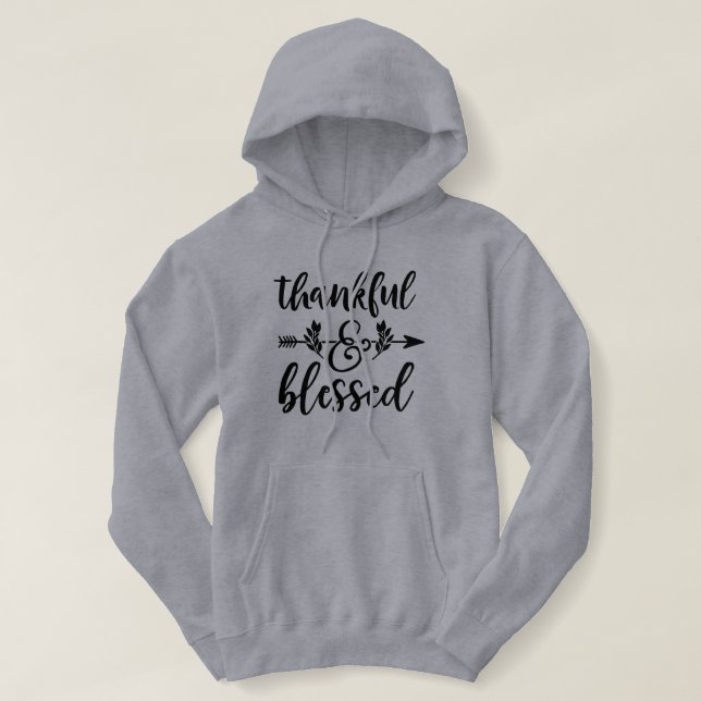 Pull À Capuche Merci et béni (Design devant)