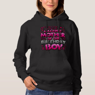Pull À Capuche Mère de l'anniversaire garçon jumelé famille mère