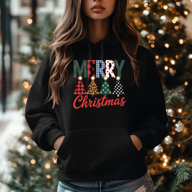 Pull À Capuche Merry Christmas Festive Retro Christmas Design (Créateur téléchargé)