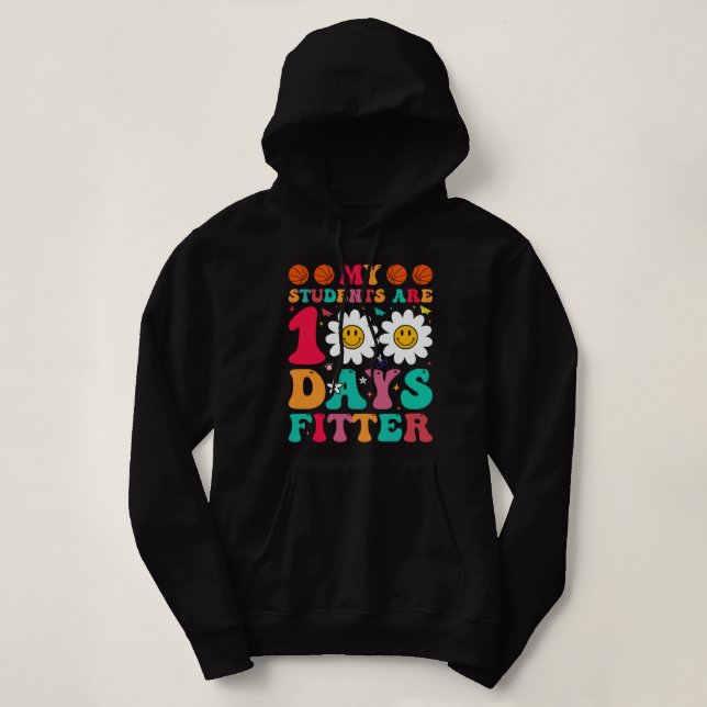 Pull À Capuche mes étudiants 100 jours plus intelligents (Design devant)