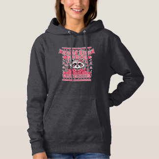 Pull À Capuche Mignon mais féroce Raton laveur Coquette | Découpe