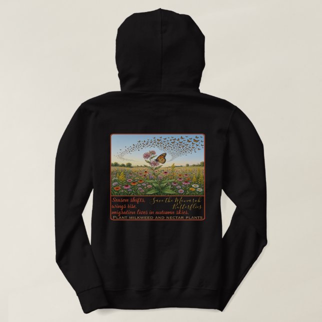 Pull À Capuche Migration du papillon monarque (Design dos)