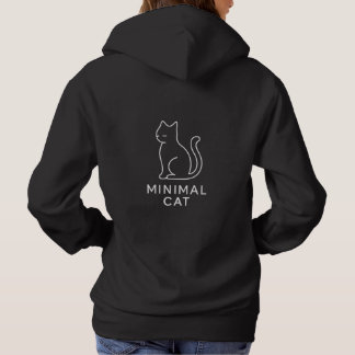 Pull À Capuche Minimal Cat Hoodie – Line Art Design