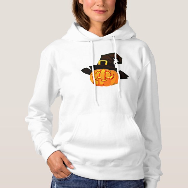 Pull À Capuche Minimalist Pumpkin Witch Hat (Devant)