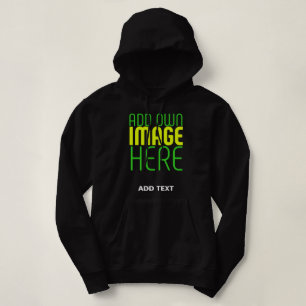 PULL À CAPUCHE MODÈLE DE TEXTE D'IMAGE NOIRE SIMPLE ET MODERNE