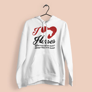 Pull À Capuche Moi aime/chevaux de coeur