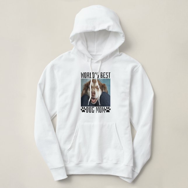 Pull À Capuche Monde Meilleure maman de chien (Design devant)