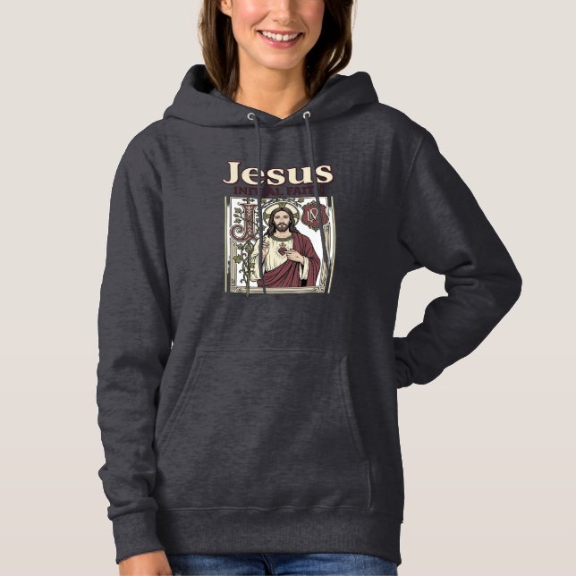 Pull À Capuche Monogramme initial de Jésus Foi Monogramme initial (Devant)