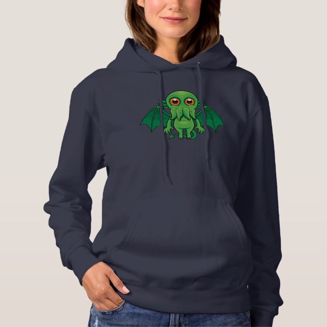 Pull À Capuche Monstres de Cute Green (Devant)