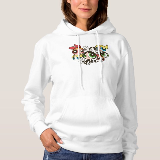 Pull À Capuche Motif de face pour les filles Powerpuff (Devant)