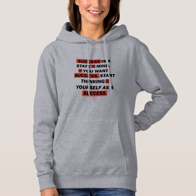 Pull À Capuche Motivational cite le succès dans la vie (Devant)
